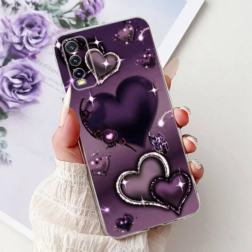 Soft Clear Siliocne Cover For Vivo V2027 V2028 V2029 Phone Case Vivo Y11s Y12s Y20 Y20s Y20i Y20G Cartoon Animals Flower Coque