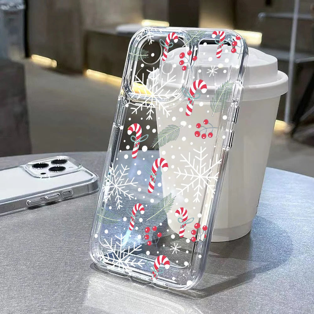 Merry Christmas Tree Santa Claus Phone Case For IPhone 17 Air 16 16E 15 14 Plus 13 12 11 Pro Max Case X XS XR 7 8 Plus Cover