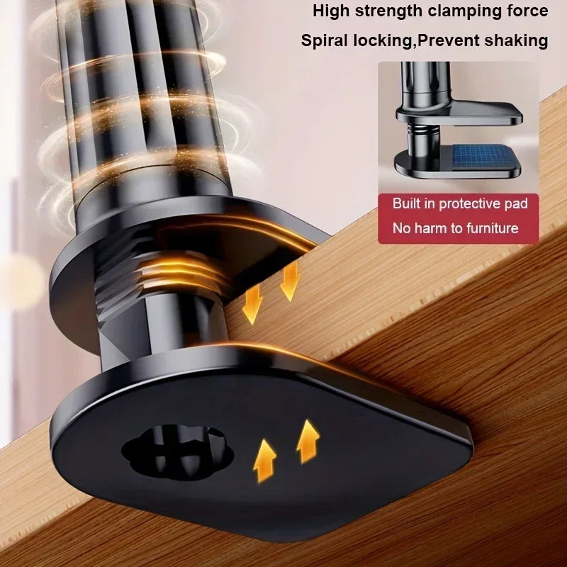 Ultra Stable 18MM Thick Gooseneck Phone Holder 360° Adjustable Tablet Mount Universal Lazy Stand for Devices Bed Desk Office