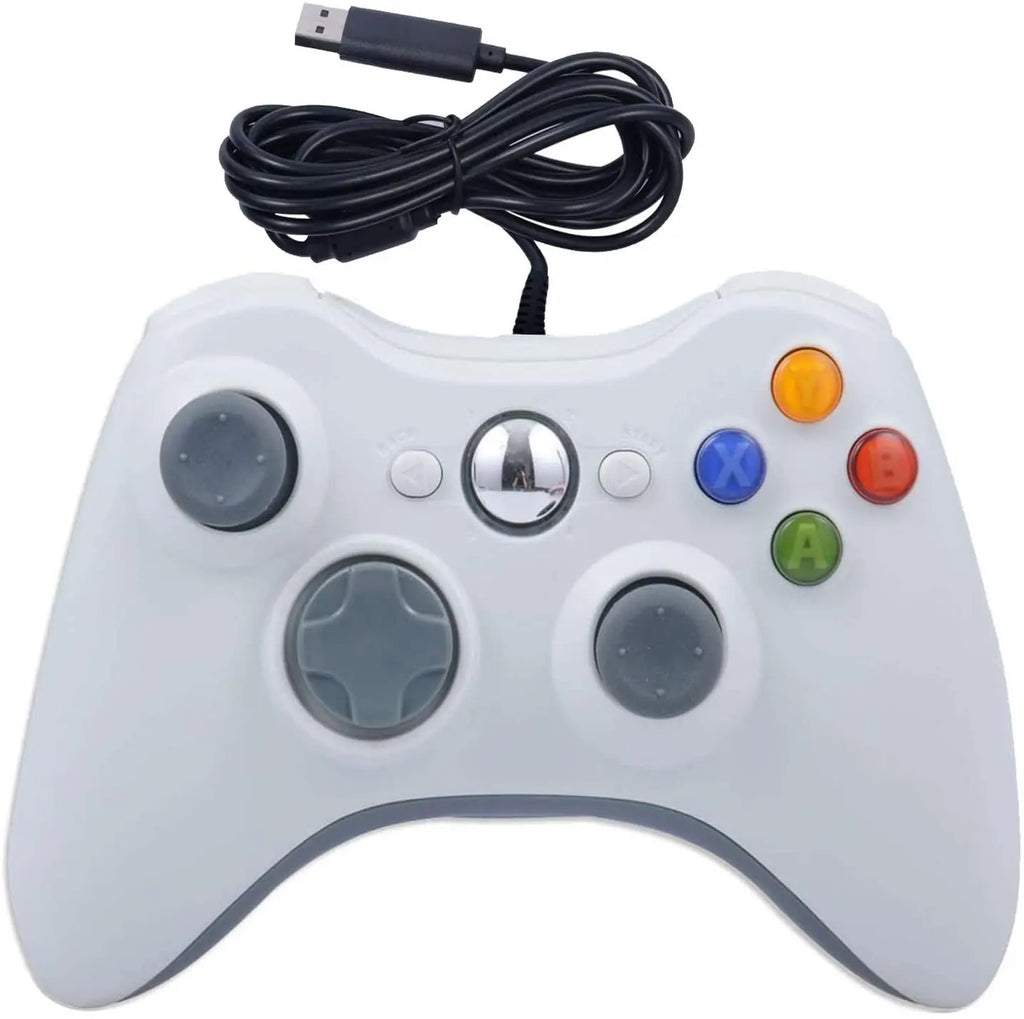 Wired Game Controller for Xbox 360 with Dual-Vibration,Compatible with Xbox 360/360 Slim&PC Windows 7,8,10,11
