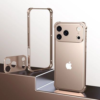 Metal Alloy Lens Protect Frame Phone Case For iPhone 17 Air 16 15 14 13 12 Pro Max Plus Four Corners Anti-drop Shockproof Bumper