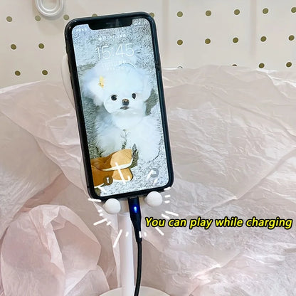 Lazy Stand Cartoon Bunny Phone Holder For iPhone IPad Samsung Cute Rabbit Mobile Phone Stand Desktop Adjustable Telescopic Lift