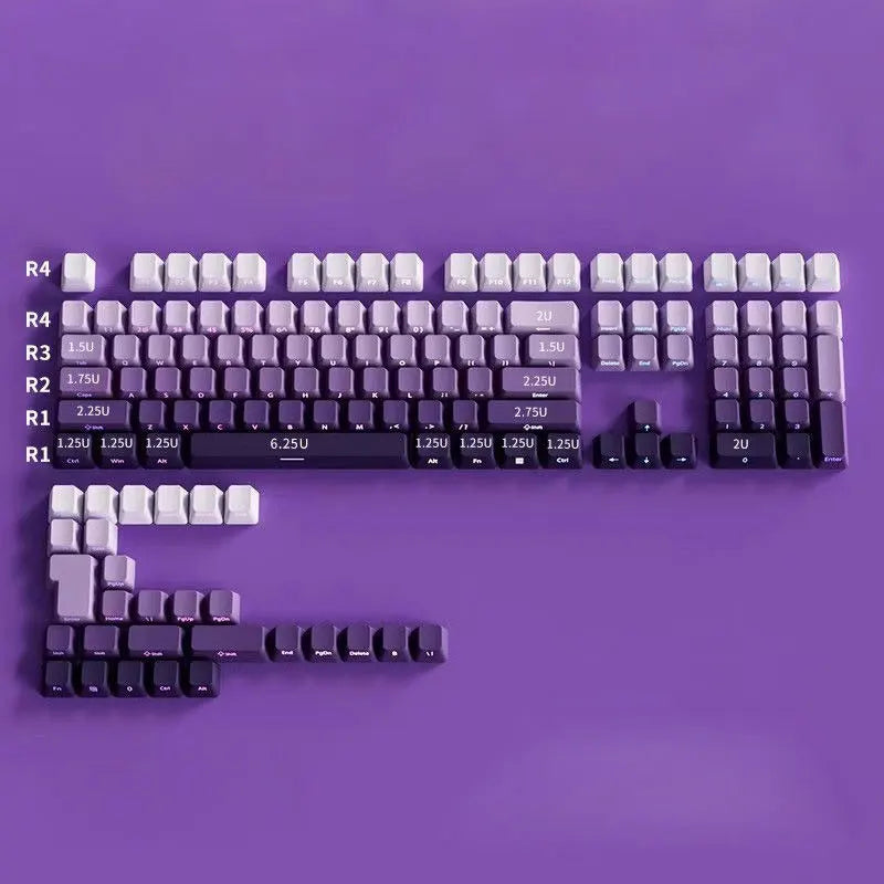 PBT Keycaps Side Print Keycap Set Double Shot Shine Through Custom Keycaps Cherry Profile For Mechanical Keyboard Keycap