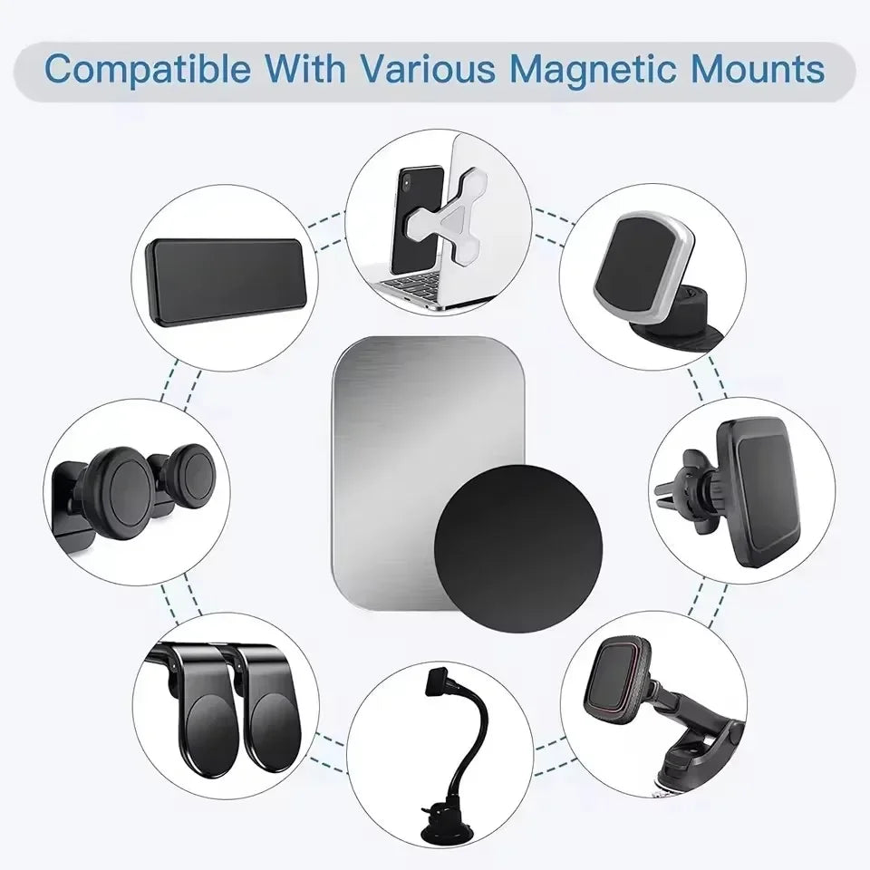 5/10pcs Magnetic Metal Plate Disk Car Phone Holder Stickers Magnetic Patch Sticker for Tablet Mobile Phone Car Stand Mount