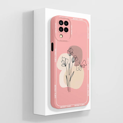 Cases For Samsung Galaxy A12 M12 F12 Back Cover Fashion Avocado Design Matte Liquid Silicone Soft Screen Protector Bumper Fundas