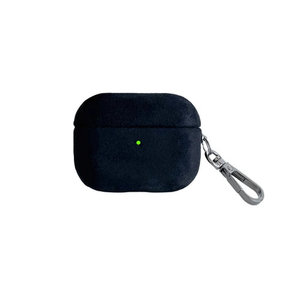 Luxury Italian Suede Headphone Case for Airpods 4 3 1 Pro 2 Anti-loss Metal Keychain Wireless Charge All Inclusive Earphone Case