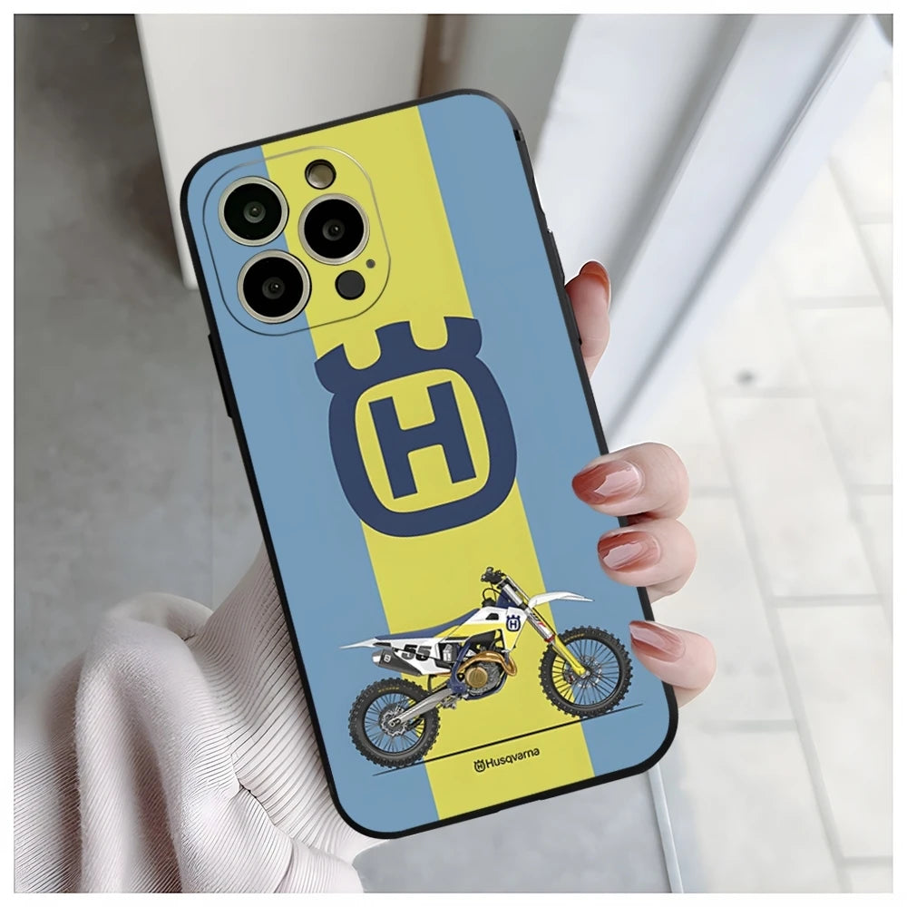 H-husqvarnaES Phone Case For Iphone 14 15ProMax 16 11 13 12 Pro Xs Max Mini Xr X 7 8 Plus Shell Coque