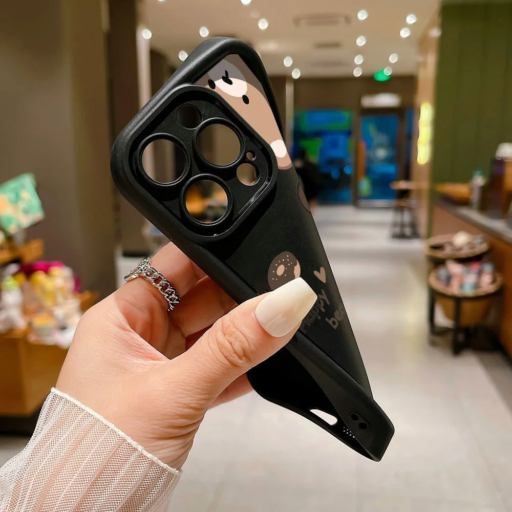Flower Phone Case For iPhone 11 Case iPhone 15 12 13 14 Pro Max X XR XS Max 7 8 15 Plus SE 2020 2022 Shockproof Soft Matte Cover
