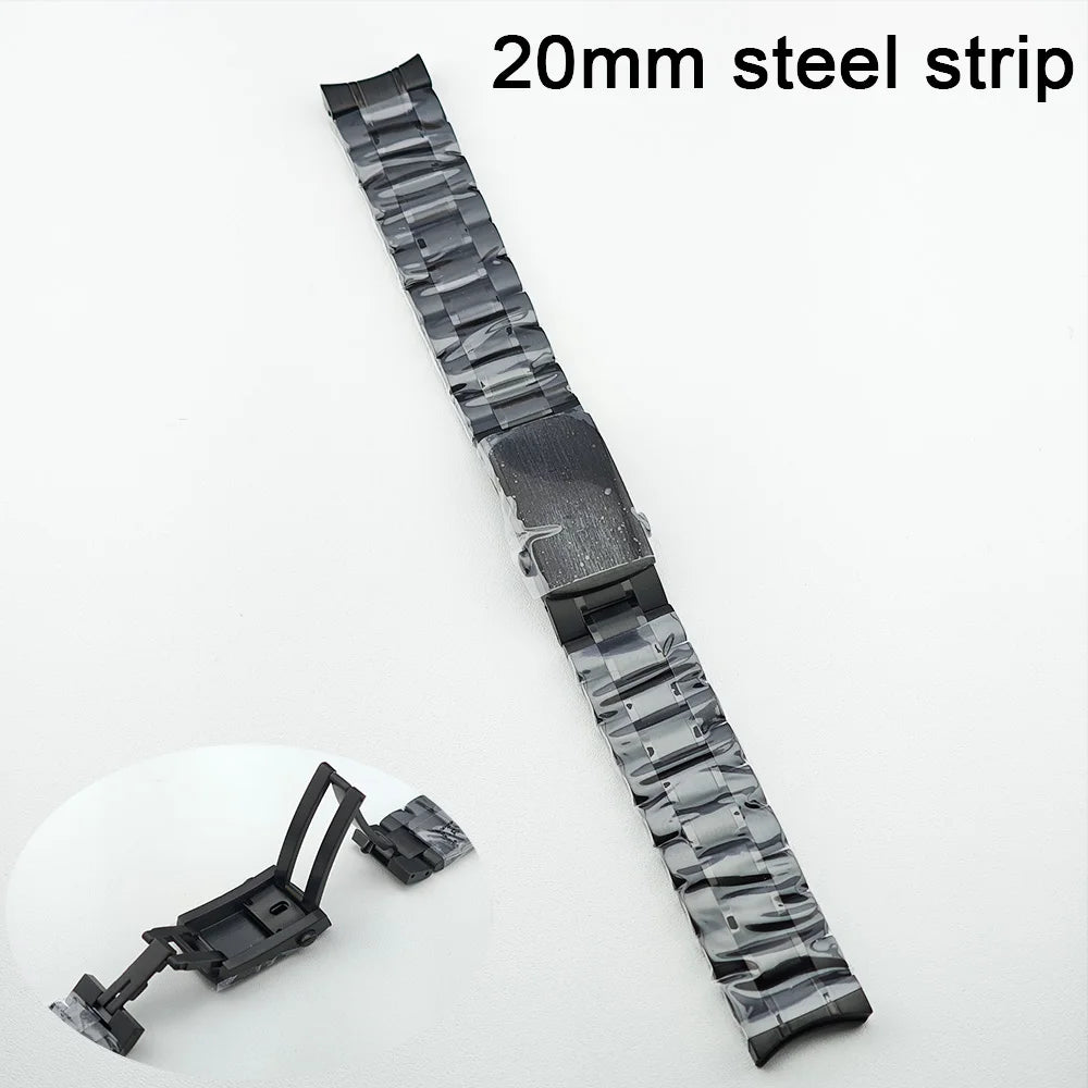 39.7mm Men's watches metal case FIT VK63 movement case watch accessories watch parts Fits 20mm strap Watch Box