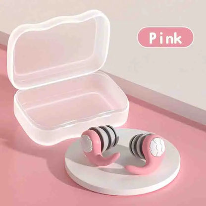 Soft Silicone Earplugs with Noise Cancellation, Waterproof, Comfortable To Wear, Suitable for Sleeping and Swimming
