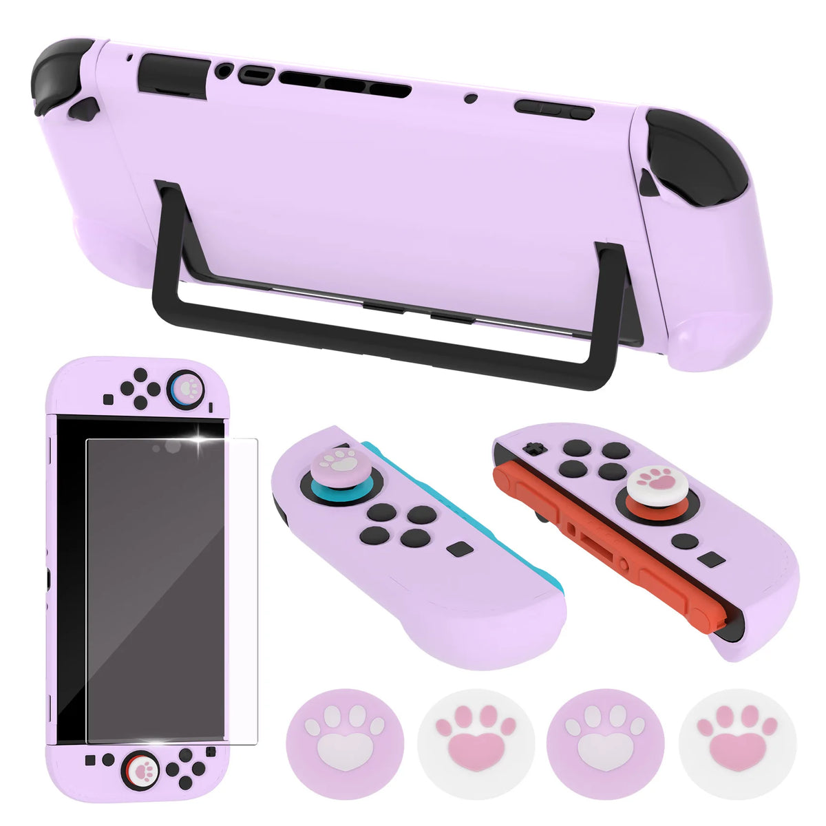 New Skin-friendly Shell For Switch 2 Protective Cover With Screen protector Joystick Caps JoyCon Controller Game Accessories