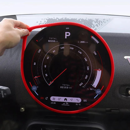 Silicone Central Control Screen Protector Trim Strip For Mini Countryman U25 F65 F66 F67 Cooper S E SE J01 EV Car Accessories