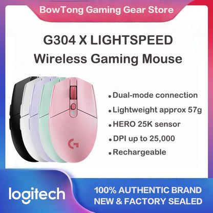 Logitech G304X Wireless Gaming Mouse 57g Lightweight Dual Mode, 6 Programmable Buttons  Long Battery Life for FPS Valorant LOL P