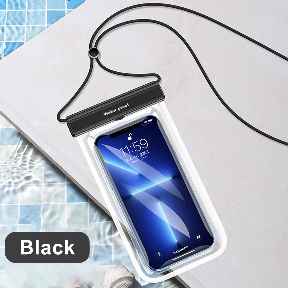 FONKEN Waterproof Phone Case Pouch Bag For iPhone 13 14 Pro Max Case Swimming Dry Bag Underwater Cover Case For Huawei Samsung