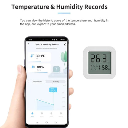 Tuya Temperature Humidity Sensor Mini LCD Display Compatible with BT APP Remote Control Thermometer Hygrometer