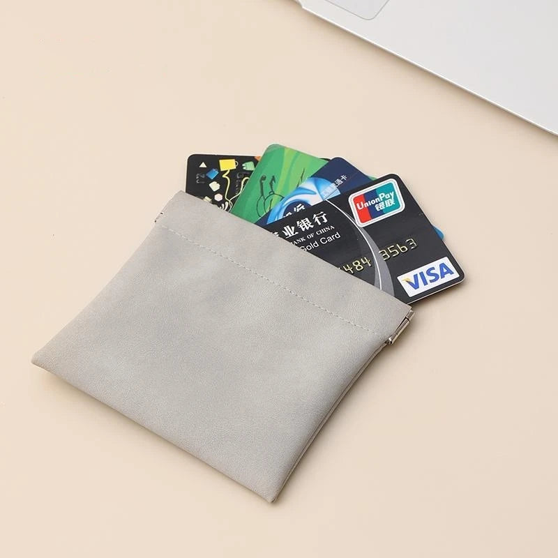 Portable PU Earphones Storage Bag Leather Coin Purse Bag Accessories Memory Card  Mini Key Pouch Female Lipstick Storage Bag