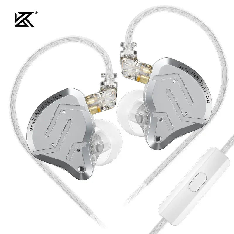 KZ ZSNPro 2 ZSN PRO 2 Hybrid Drive 1BA+1DD In Ear Metal Earphones HIFI Bass Headset Sport Noise Cancelling Headphone EDXPRO ZSTX