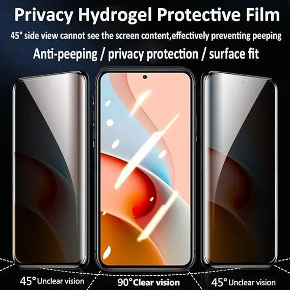3Pcs Privacy Hydrogel Film For Redmi Note 14 Pro Plus 5G 14S 13 12 12S 11S 10S 10T Screen Protector Without Fingerprint Unlock