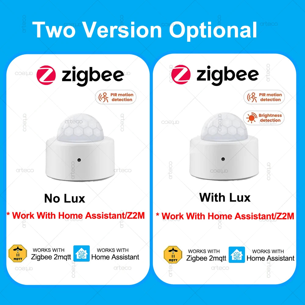 ZigBee Pir Motion Sensor Smart Human Body Sensors Infrared Detector Security Burglar Alarm Sensor Works With Home Assistant Z2M