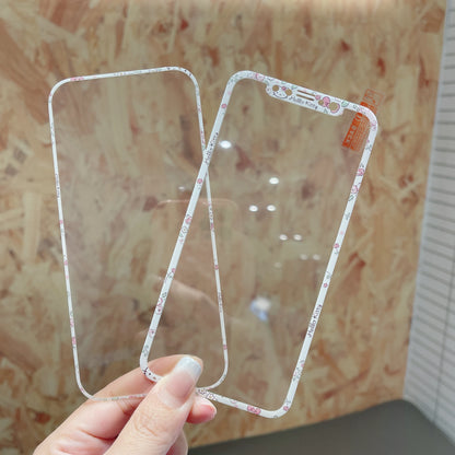Sanrio Hello Kitty Tempered Glass for iPhone 17 16 15 14 13 12 11 Pro Max Screen Protector for 14plus 15plus Protective Film