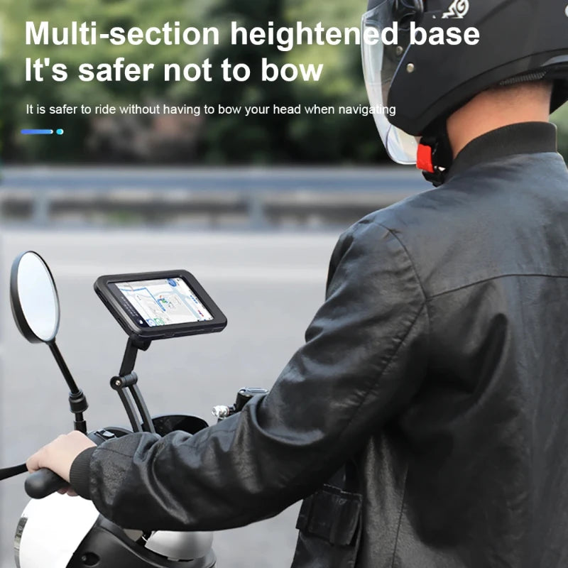 Waterproof Motorcycle Bike Mobile Phone Holder Support Universal Bicycle GPS 360° Swivel Adjustable Motorcycle Cellphone Holder