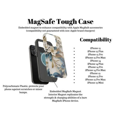 Magnetic Phone Case for IPHONE 17 16ProMax 15 14 13 12 11 16e PRO Plus Retro Fun Floral Acrylic Shockproof Cover Funda