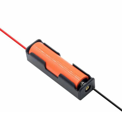 10Pcs 18650 Battery Holder Plastic Storage Box Case with 150mm Lead Wire, 1 Slot 18650 Battery Power Bank Storage Case
