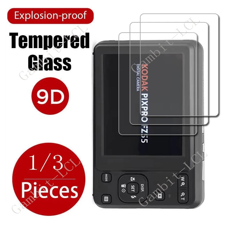 1/3PCS 9H HD Tempered Glass For KODAK PIXPRO FZ55 FZ45 FZ43 FZ101 C1 WPZ2 FZ55-RD PIXPROFZ55 Camera LCD Display Screen Protector