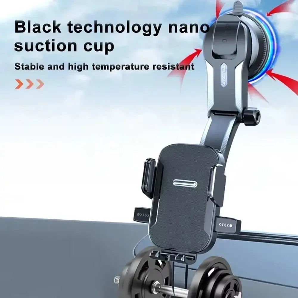 Universal Car Phone Holder Suction Cup Dashboard & Air Vent 360° Rotation Adjustable Mount for iPhone Android GPS Navigation