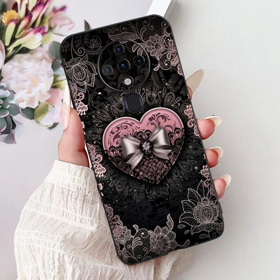 6.8'' For Tecno Spark6 KE7 Back Cover For Techno Spark 6 Case Shockproof Luxury Cute Cartoon Funny Cool Silicone Bumper Funda
