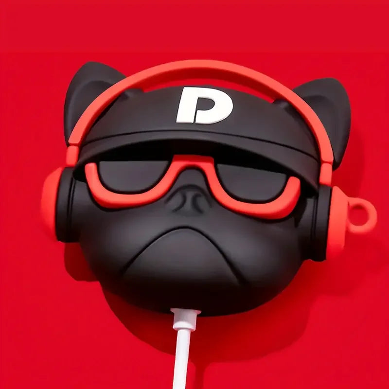 3D Hip-hop Bulldog Earphone Case For Airpods Pro 2 Protective Case Cute Cartoon Silicone Cover For Airpods Pro