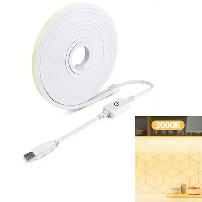 USB Neon Strip Light Smart Touch Sensor Swtich Dimmable Flexible Ribbon Waterproof Rope Tube Lamp Tape DIY Home Party Decoration