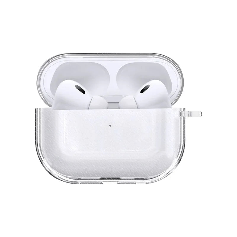 Case for Airpods Pro 3 Earphone Accessories Transparent Protective Shockproof Case with Cleaning Kit Keychain for Airpods Pro 3