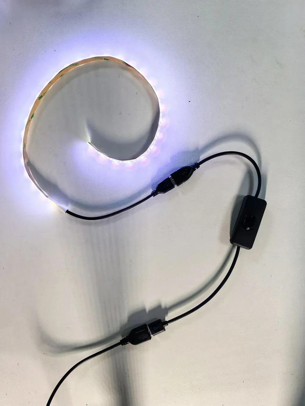 30CM DC Extended Extension Switch USB Cable With Switch Button Power Cord Long Life Lamp Charger Adapter