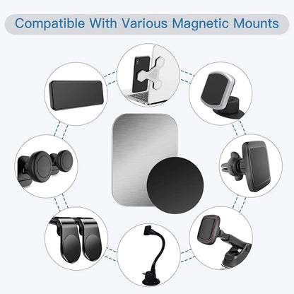 Magnetic Metal Plate Sticker Rings For Car Phone Holder Universal Iron Sheet Disk Sticker Mount Mobile Phone Holder Magnet Stand