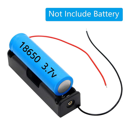 10Pcs 18650 Battery Holder Plastic Storage Box Case with 150mm Lead Wire, 1 Slot 18650 Battery Power Bank Storage Case