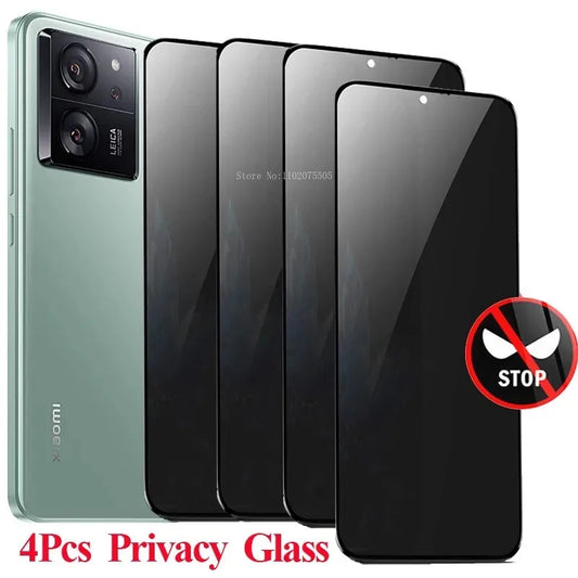 4Pcs Privacy Tempered Glass for Xiaomi 13T Pro 11T 13 Anti Spy Screen Protector for Xiaomi 11T Pro 12T 12T Pro Protective Glass