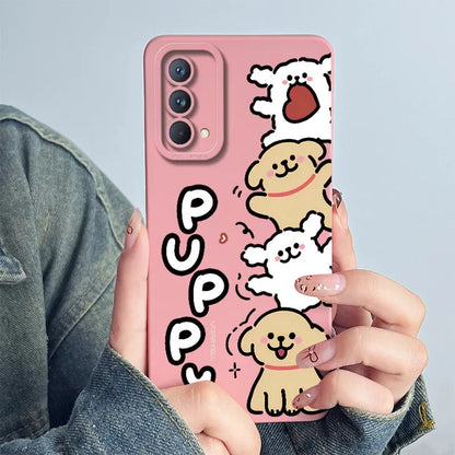 For Realme GT Master Phone Case GTmaster Edition RMX3363 RMX3360 Casing Soft Silicone Sweet Painted Fashion Flower Printed Cover