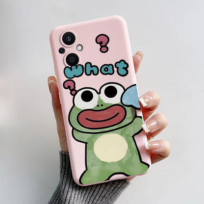 For Oppo Reno7 Z 5G Case Reno 7 8 Lite Bear Cartoon Frog Soft Silicone Phone Case For Oppo Reno 7Z 8Z Reno7Z 5G Back Cover Capa