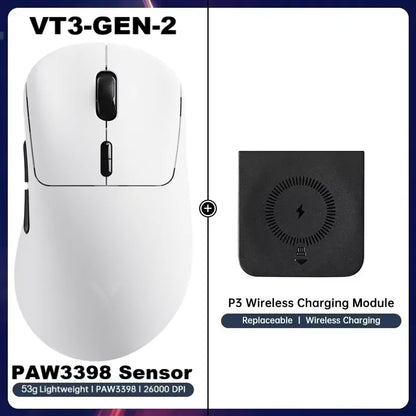 Rapoo VT3 GEN-2 Wireless Gaming Mouse 53g Lightweight 8KHz Polling Rate 26000DPI 10 Programmable Buttons Optical Sensor