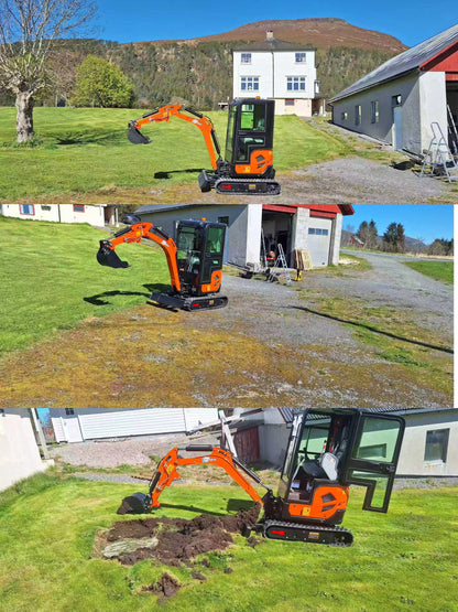 Mini Excavator 2 ton 2.5 ton Free Shipping CE Mini Bagger Mini Digger Kubota Engine Customized Crawler Farm Excavators Garden