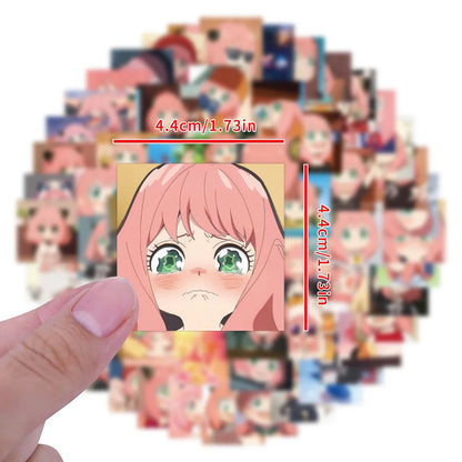 80Pcs Anime SPY×FAMILY Cartoon Stickers Cute Anya Forger Graffiti Sticker Phone Water Bottle Diary Kawaii Decal