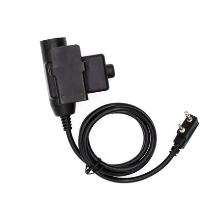 Original PTT Headset Adapter for Kenwood Baofeng UV-5R UV-5RE Plus BF-888S Walkie Talkie Tactical Earpiece Cable Plug Ham Radio