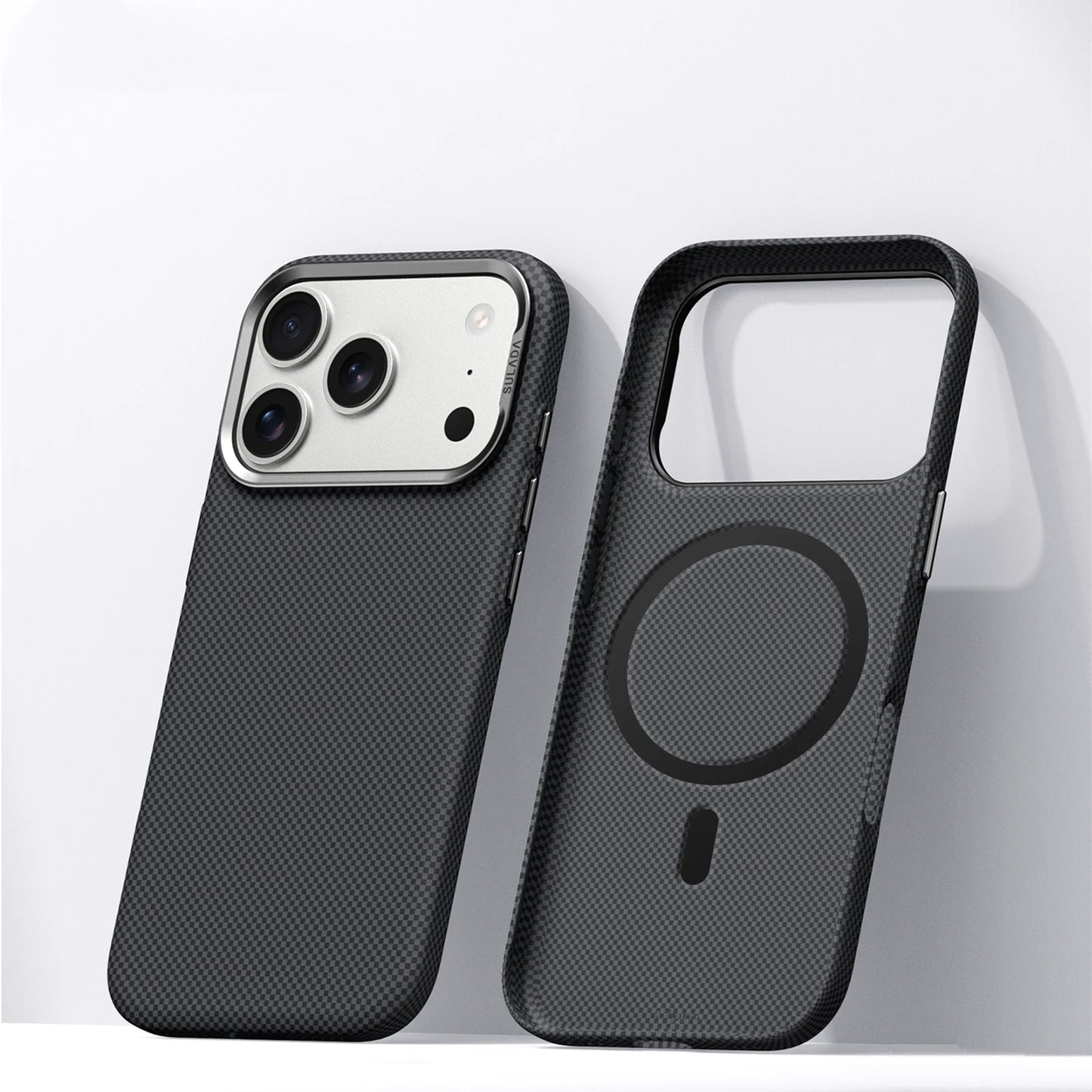 Magnetic Ultrathin Carbon Fiber Texture Phone Case For iphone 17Pro Max 16 Pro Frosted Skin Feel Wireless Charge Matte PC Cover