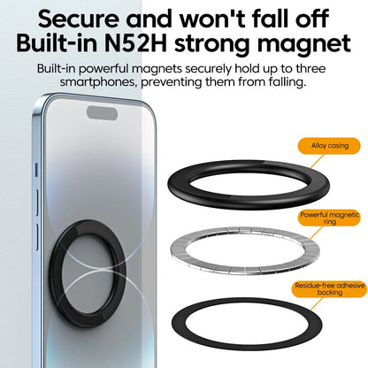 Magnetic Ring Wall Holder for iPhone 17 16 15 14 13 Wall Mobile Phone Super Magnet Holder in Car Cell Phone Stand for Magnetic