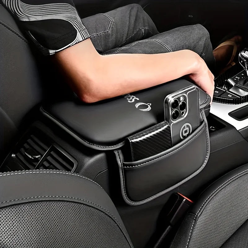 Car Armrest Seat Box Pad Pad With Phone Holder for Ssangyong Musso Korando Rexton Torres Kyron Actyon Tivoli Rodius M200