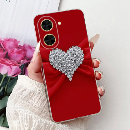 For Cover Xiaomi Redmi A5 4G / Poco C71 Phone Case Colorful Flower Butterfly Love Heart Lxuru Women Fashion Soft Clear Silicone