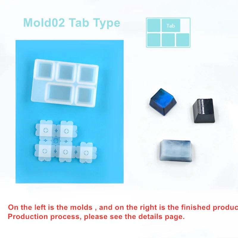 1pcs Manual Mechanical Gaming Keyboard Mold Computer PC Gamer Pet Paw keycaps Silicone Molds Dried Flower Resin Crafts