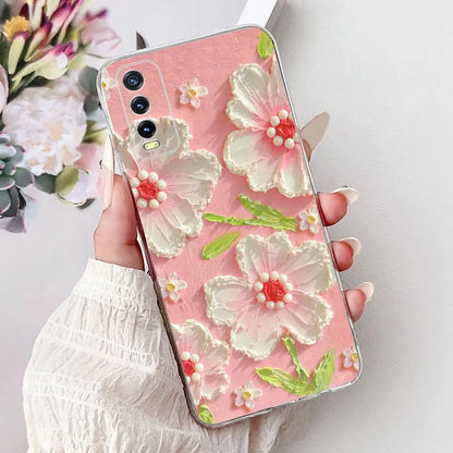 Soft Clear Siliocne Cover For Vivo V2027 V2028 V2029 Phone Case Vivo Y11s Y12s Y20 Y20s Y20i Y20G Cartoon Animals Flower Coque