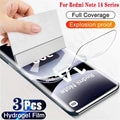 3Pcs HD Full Cover Hydrogel Film For Xiaomi Redmi Note 14 Pro 5G Plus Screen Protector